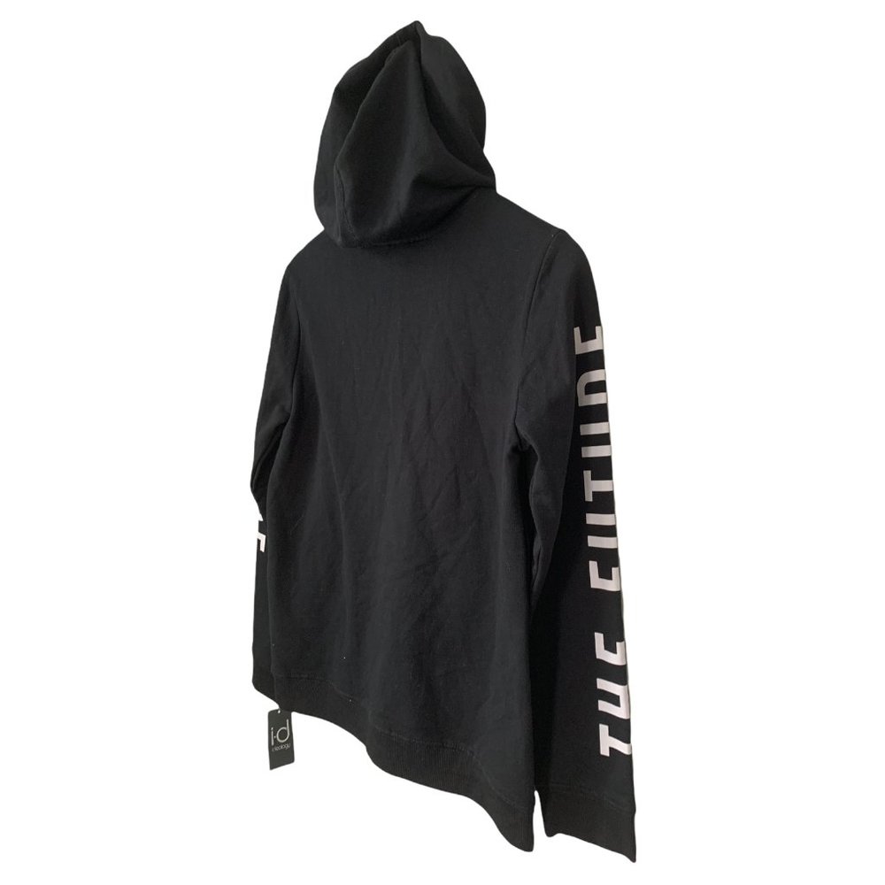 Ideology Big Boys Black White Future-Printed Words Hoodie  Large - Picture 8 of 8